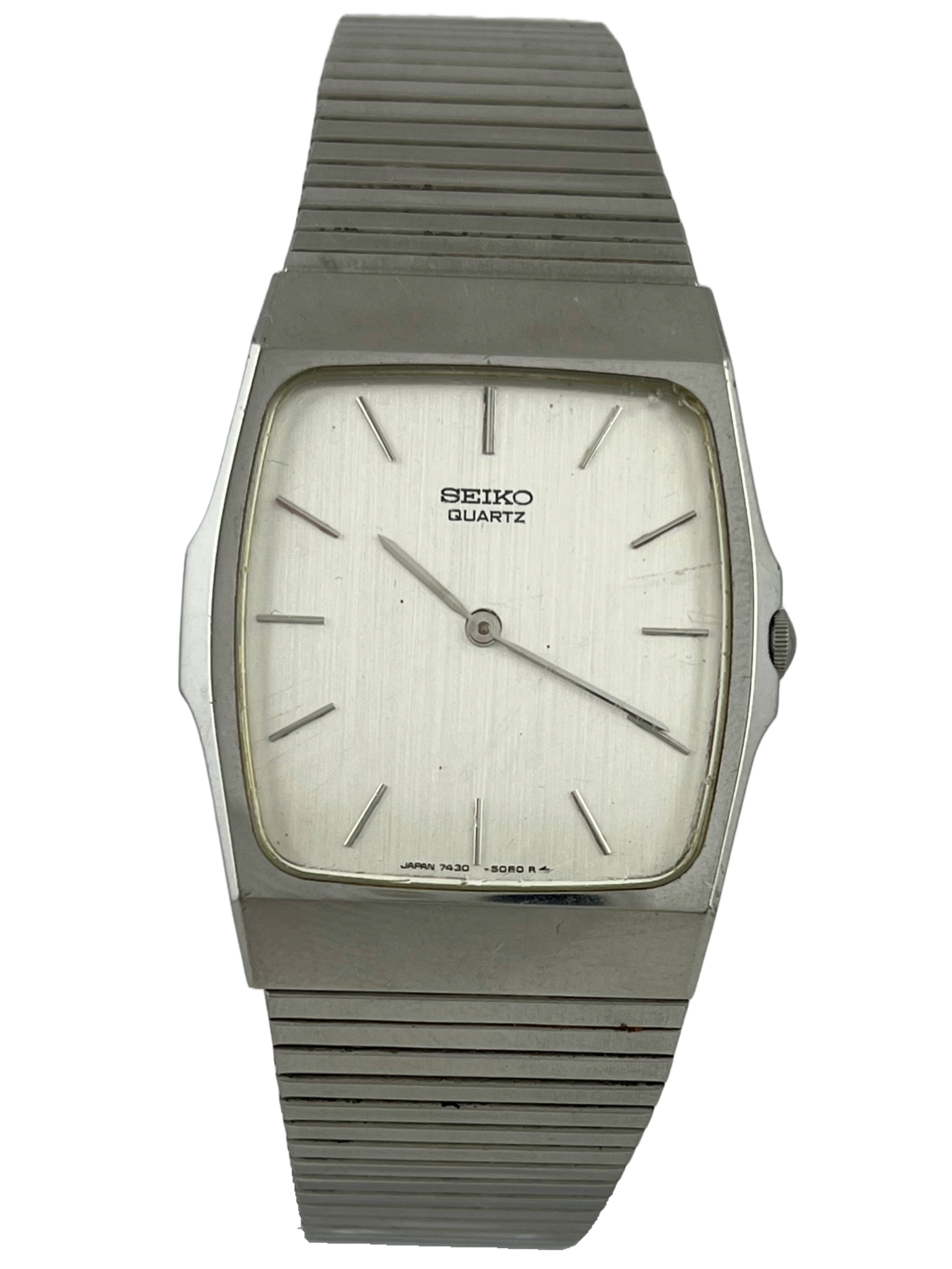 Buy Flat Dresswatch Seiko Quartz stainless steel bracelet