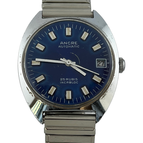 Schlichte Ancre Automatic blue dial mit Flexband