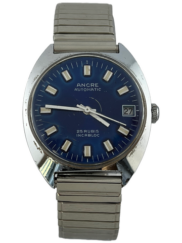 Schlichte Ancre Automatic blue dial mit Flexband