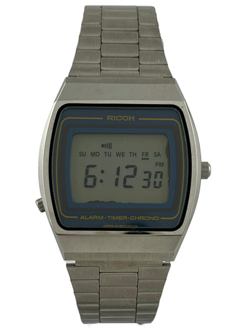 LCD-Uhr Ricoh Alarm-Timer-Chrono Quartz mit Schild